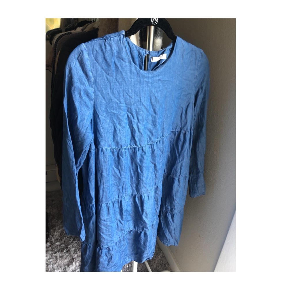 Mango Faux Denim Sundress